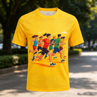 Livraison Rapide OEM T-shirt de Course Fantastique à Motifs de Dessins Animés pour Hommes, T-shirt Sublimé Oversize Doux pour la Peau, Vente en Gros