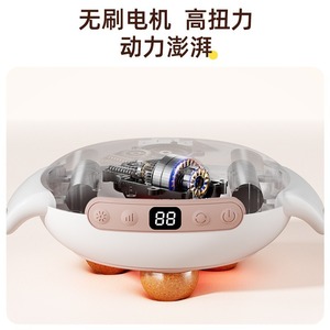 Mini masajeador abdominal con piedra Bian, fisioterapia infrarroja recargable para masaje de estómago y peristaltismo intestinal - Product Image 3