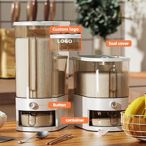 Easy Access 5kg <strong>Plastic</strong> PP Rice Dispenser Translucent Lid Moisture-proof Kitchen Cereal Dispenser Sealed <strong>Storage</strong> <strong>Container</strong> for - Product Image 2