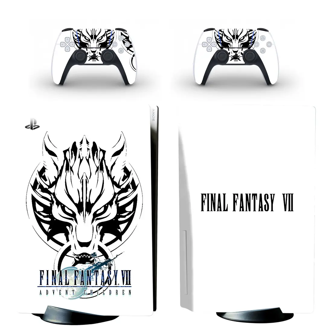 Classic Game Sticker Skin Decal Cover Case for PS 5 with Disc Drive Console and PS5 2 Controllers Vinyl Skin