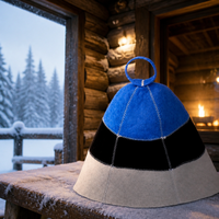 Chapeau de sauna en laine personnalisé, chapeau de sauna drapeau américain pour hommes et femmes, chapeau finlandais Banya, chapeau russe, accessoires de bain