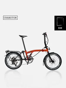 Vélo pliable ultra-léger CRANSTON D20 à frein à disque hydraulique, cadre en alliage d'aluminium, pliable en trois parties, <span class=keywords><strong>20</strong></span> pouces, 10 vitesses - Product Image 2