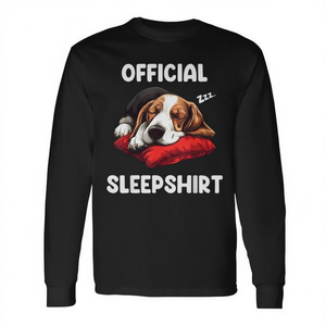 Camiseta oficial de manga larga para dormir Basset Hound, pijama para amantes de los perros - Product Image 2