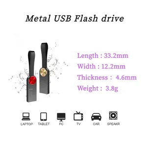 Custom Logo Mini Usb Stick 2.0 Metal Pendrive 2GB 4GB 32GB 16GB 8GB Gadest Waterproof Pendrive USB Flash Drive