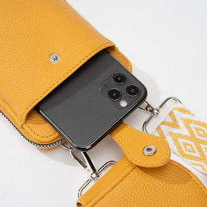 Outdoor Zipper <strong>Mobile</strong> Phone <strong>Bag</strong> One Size Shoulder Women's Style Faux Leather Phone Case <strong>Bags</strong> - Product Image 5