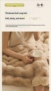 Manta de sofá de siesta de oficina de terciopelo Coral individual de confort cálido grueso de invierno - Product Image 5