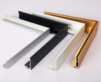 Vente en gros profilé moderne BSCI personnalisé en alliage d'aluminium métallique brossé or argent noir cadres en toile flottante pour mur