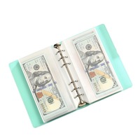 Couverture de planificateur en simili cuir macaron personnalisée classeur de budget enveloppe de trésorerie organisateur d'économie avec journal en dentelle pour la budgétisation