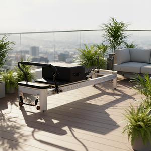 <span class=keywords><strong>Lit</strong></span> <span class=keywords><strong>de</strong></span> Pilates Reformer en alliage d'aluminium avec <span class=keywords><strong>barre</strong></span> <span class=keywords><strong>de</strong></span> pieds infinie Full Track - Product Image 1