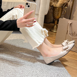 Nouvelles Chaussures Plates Élégantes à Nœud Papillon pour Femme, Collection Été-Automne 2025, Qualité Supérieure, Design à Bout Pointu, Semelle Intérieure en PU, Semelle Extérieure en Caoutchouc - Product Image 5