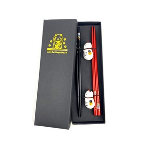 Customization Or Wedding Gift Packing Box for Wooden Chopsticks And Holder Set For 2 Persons