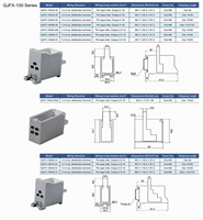 Bloc de distribution QJFX-100-12x10 100A MCCB, bornier à vis 12 voies pour armoire de commande de commutation