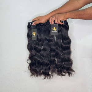 Extensiones de Cabello Ondulado al por Mayor, Cabello Humano Ondulado Natural de Templo Indio sin Procesar con Cutícula Alineada, Proveedores de Cabello Humano Indio - Product Image 2