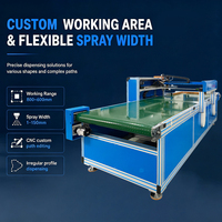 Machine de collage à chaud semi-automatique CNC pour carton ondulé, sacs en papier 1050, cartons MDF et boîtes, avec distributeur de colle sur convoyeur personnalisé