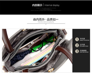 Sac fourre-tout en cuir PU personnalisé pour femme, sac à bandoulière, sac messager, sacs à main pour femmes de marque de créateur de mode - Product Image 3