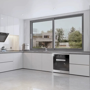 Modern ses geçirmez alüminyum sürgülü pencere lamine cam yatay gürültü İptal manyetik ekran daire Villa okul - Product Image 1