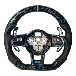 Volant en cuir pleine fleur compatible avec Volkswagen MK7 MK6 Golf7 Polo CC Jetta Tiguan <span class=keywords><strong>GTI</strong></span> R GTD GTS GTE GLI R-Line GOLF6 SCIROCCO - Product Image 4