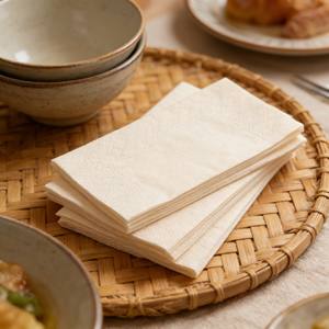 Serviettes en <span class=keywords><strong>papier</strong></span> jetables écologiques 2 plis – Serviettes de table douces en sachet pour la cuisine, les fêtes, les mariages, les dîners avec gaufrage - Product Image 2