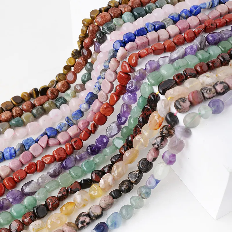Perles de pierres précieuses en cristal naturel semi-fini pour la fabrication de bijoux diy, vente en gros