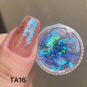 Opal Pink Dreamy Aurora Brocade Powder Ultra Thin Polarized Edelweiss Glitter Machacado Copos Lentejuelas Decoración de uñas - Product Image 2