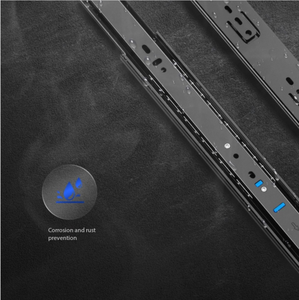 Rails de meubles haut de gamme avec finition électro-noire et glissières <span class=keywords><strong>à</strong></span> billes pour systèmes d'armoires de cuisine de luxe - Product Image 4