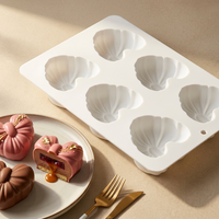 Nouveau moule en silicone de qualité alimentaire pour gâteau et savon, en forme de cœur à 6 nœuds, pour mousse française, idéal pour la Saint-Valentin, pour la fabrication transfrontalière