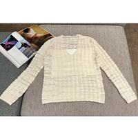 Nouveau pull tricoté coréen style automne, col en V ajouré, ample et décontracté pour femme, avec bretelles et caraco à manches longues