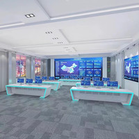 Poste de travail informatique modulaire et écologique personnalisé pour centre de commande et de surveillance, salle de contrôle et bureau d'hôtel