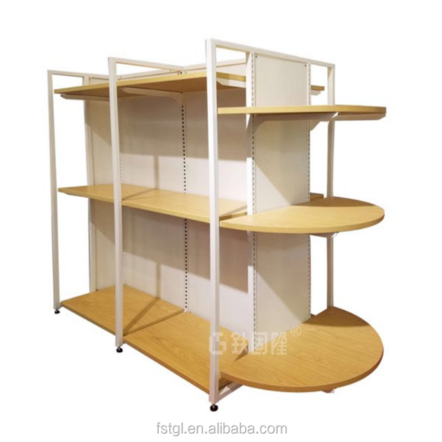 MINISO Style Factory New Design Brand Shop showcase Wooden Gift Shore Display Shelves