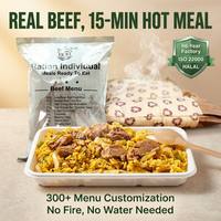 BDH New Beef Menu Emergency Food Self-Heating Instant Rice Meals Ready to Eat Beef Menu