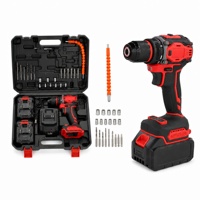 Kit de perceuse à percussion sans fil haut de gamme avec rallonge, chargeur, mallette de transport et tournevis électrique, outil électrique pour travaux de transport