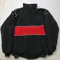 Blouson de course vintage personnalisé en gros pour hommes, style streetwear décontracté, broderie sur le devant, hiver, F1, moto, toile imperméable
