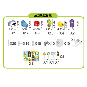 Huanuo 153 pièces Ensemble de blocs de construction magnétiques pour voiture sur rail, jouet éducatif Montessori, <span class=keywords><strong>petit</strong></span> <span class=keywords><strong>train</strong></span> à lévitation électrique, jeu de construction DIY pour enfants - Product Image 4
