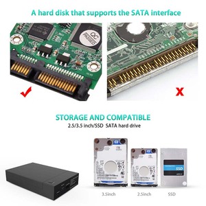USB 3.0 SATA III sabit Disk yerleştirme istasyonu plastik muhafaza için 2.5 3.5 inç <span class=keywords><strong>SSD</strong></span> HDD harici sabit Disk harici Disk kutusu - Product Image 6
