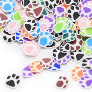 5mm Paw Print Polymer Clay Sprinkles For Kids Diy,Soft Clay For Crafts Making/Nail Art/Scrapbook Decoration DIY
