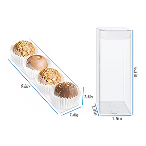 Thân Thiện Với Môi Tùy Chỉnh Nhựa Hình Chữ Nhật <span class=keywords><strong>Pet</strong></span> Trong Suốt Cube Hộp PVC Bao Bì Rõ Ràng Mềm Nhăn Acetate Sô Cô La Kẹo Hộp - Product Image 2