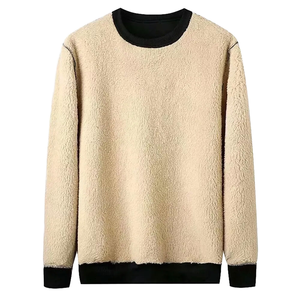 เสื้อสเวตเชิ้ตผู้ชาย แขนยาว คอกลม ผ้าฟลีซเนื้อนุ่ม สีพื้น ทรงปกติ ใส่สบาย เหมาะสำหรับฤดูหนาว ไม่เป็นขุย - Product Image 1