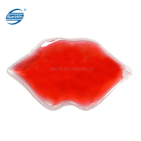 Compresse de gel réutilisable en forme de lèvres de qualité médicale avec billes de gel pour soulager la douleur, non toxique et sûre pour la peau