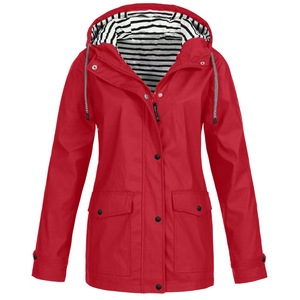 Capuche imperméable en PU longue de haute qualité pour femmes, vêtements de pluie coupe-vent à la mode pour la randonnée en plein air - Product Image 5