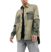 Chemises pour hommes Alibaba Chine personnalisées OEM en coton à manches longues boutonnées unies teintes à séchage rapide en gros