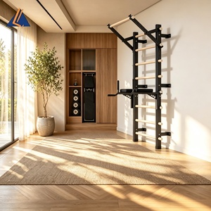 Appareil <span class=keywords><strong>de</strong></span> fitness <span class=keywords><strong>d</strong></span>'intérieur pour femmes, avec cadre en <span class=keywords><strong>bois</strong></span> et structure en acier, pour presse à jambes, tractions et étirements, idéal pour la maison et la <span class=keywords><strong>salle</strong></span> <span class=keywords><strong>de</strong></span> danse - Product Image 1