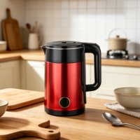 Bouilloire électrique sans fil Longbank, nouvelle couleur personnalisée, en acier inoxydable, arrêt automatique, base rotative à 360°, pour la maison et l'hôtel