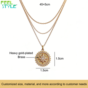 Ciondolo <span class=keywords><strong>San</strong></span> Giuda Taddeo in Acciaio Inossidabile Placcato Oro 18K con Zirconi, Stile Hip Hop Religioso <span class=keywords><strong>Cristiano</strong></span> per Uomo e Donna - Product Image 3