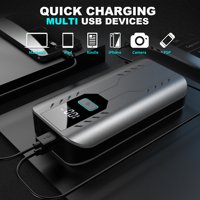 Chargeur de batterie de voiture et démarreur d'urgence combinés 1000A, charge rapide, lumière LED, kit d'outils d'urgence, charge de batteries automobiles 12V/24V