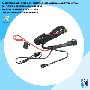 Автомобильный 9006 светоизлучающий диодный жгут проводов с DRL противотуманным реле предохранителя Комплект для сборки изолированного кабеля - Product Image 3