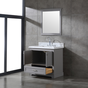 Bathroom Vanity with Carrara Marble Countertop &Soft-Close Doors Made in Vietnam Transitional Bathroom Vanity - Product Image 4