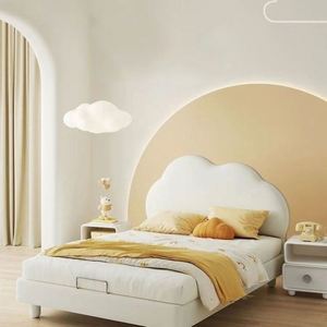 Daybed Modern Design Full Size Solid Wood Bed 1.5 Meters High Comfortable Cotton <b>Upholstery</b> for Bedroom - Product Image 2