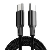 Cable Trenzado Tipo-C a Tipo-C de Carga Rápida Original de 60W con Cobre Puro y Nailon para iPhone 15 Pro Max