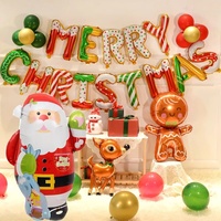 Ballon en aluminium en forme de couronne de Noël pour la décoration de fête de Noël, mur, fenêtre, maison, vacances