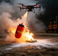 TENYU TECH UAV Bombe Extinctrice pour Drone – Extincteur Automatique à Poudre Sèche Monté sur Drone, Boule Extinctrice OEM Personnalisée